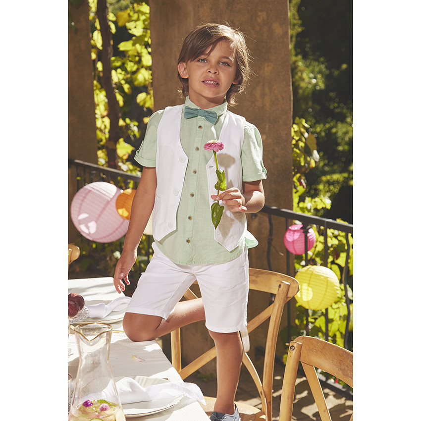 Ceremoniehemd met vlinderdas voor jongen 