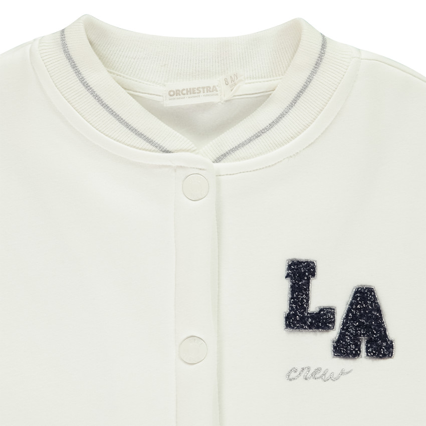 Veste teddy en molleton contrecollé sherpa patch LA pour fille 