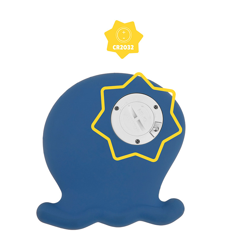 Thermomètre de bain digital - Pieuvre bleue 