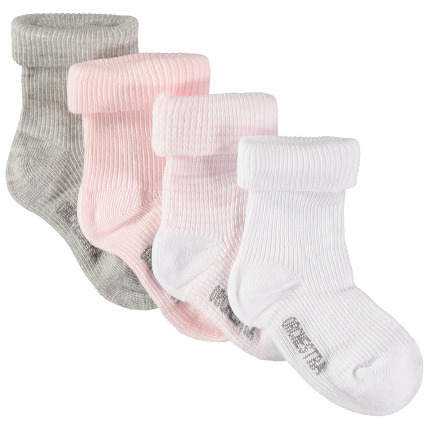 Set met 4 paar bouclé-sokken van gebreide stof. 