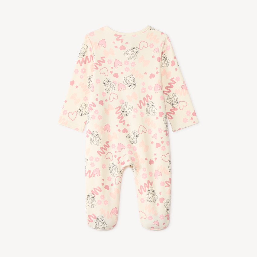 Dors-bien en interlock imprimé Stitch Disney pour bébé fille 