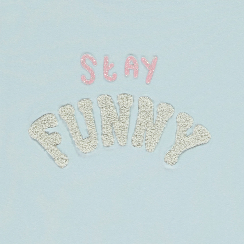 T-shirt manches longues avec broderie bouclette en relief pour fille 