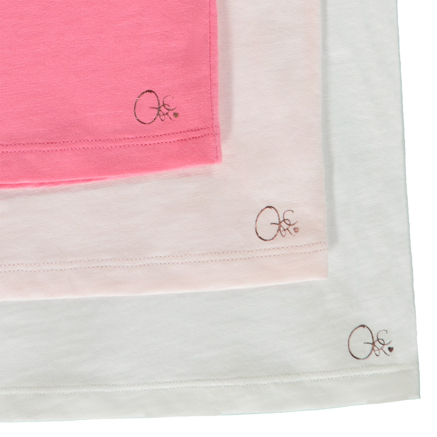 Set van 3 effen mouwloze onderhemdjes voor meisjes 