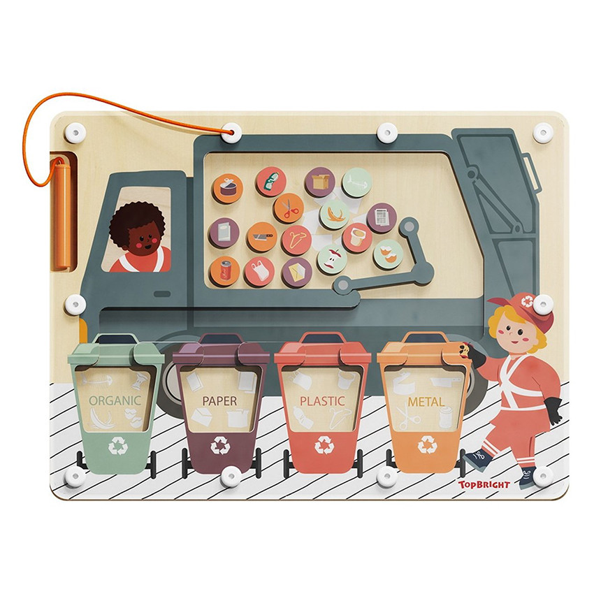 Magnetisch doolhof Afval sorteren 3jaar+ 