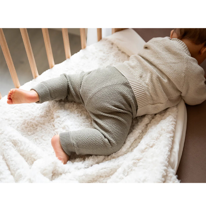 Couverture lit bébé Snow - Vieux rose 100x135 cm 