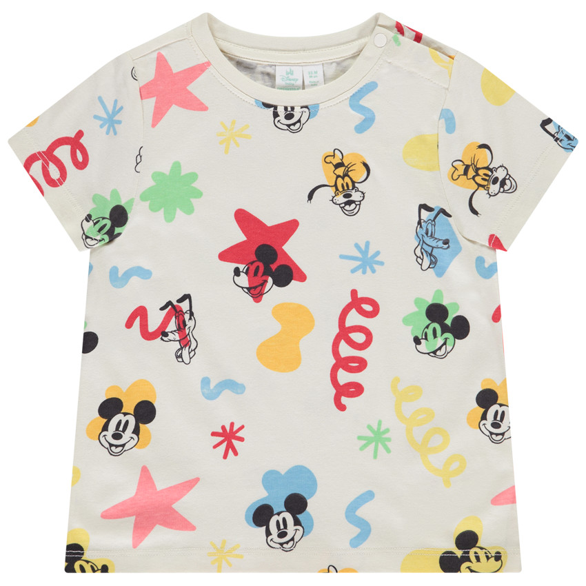 T-shirt manches courtes imprimé Mickey Disney pour bébé garçon 