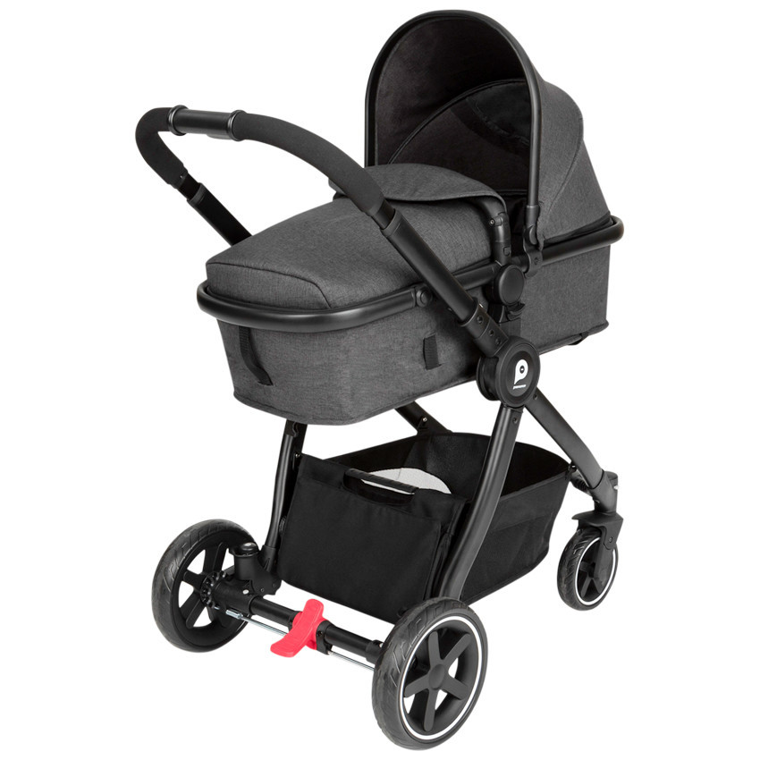 Kinderwagen duo Théa 2 in 1 grijs gemêleerd/zwart 