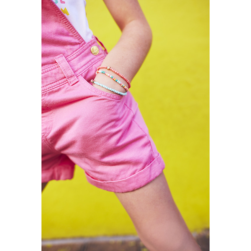 Salopette courte unie en lyocell pour fille 