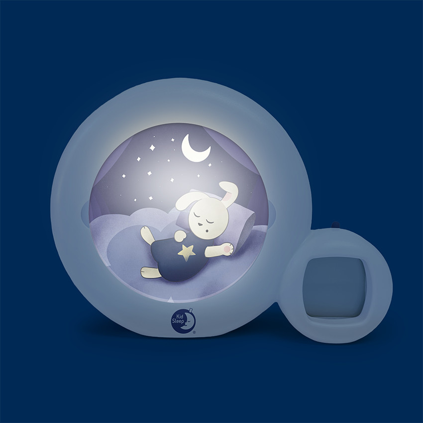 Veilleuse Réveil Kid'Sleep Moon blanc 