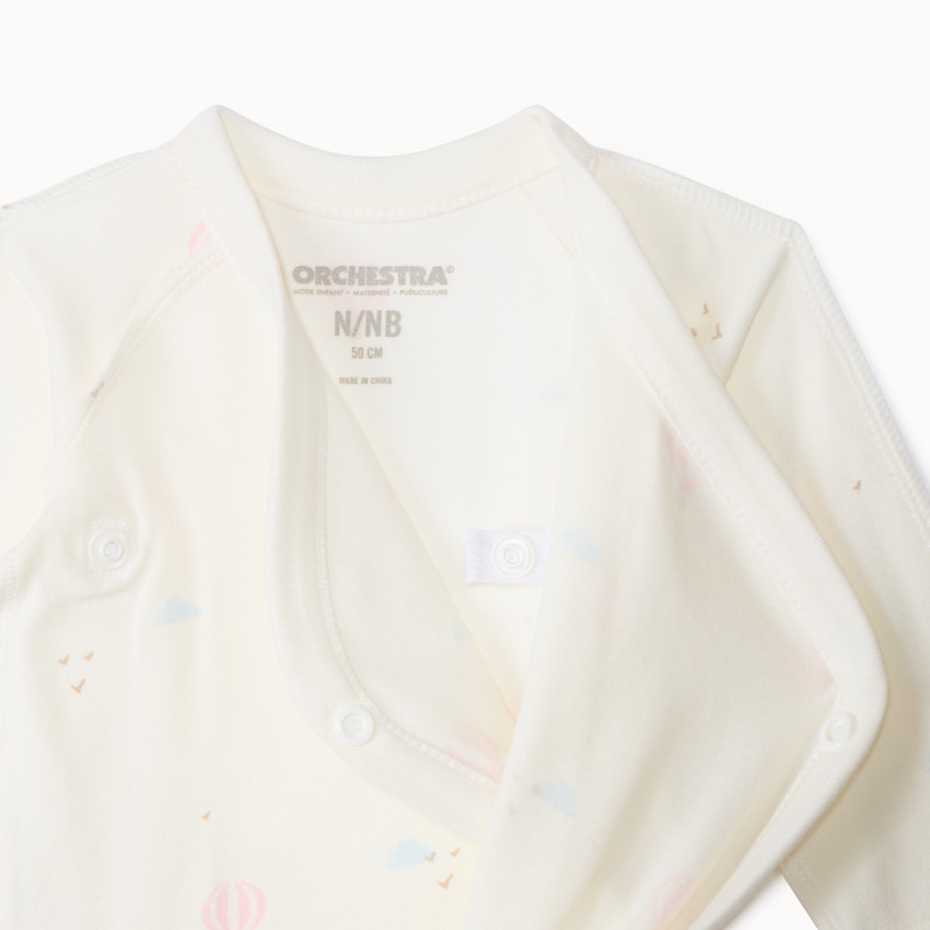 Set van 5 bodies met lange mouwen in fantasie voor prematuur meisje 