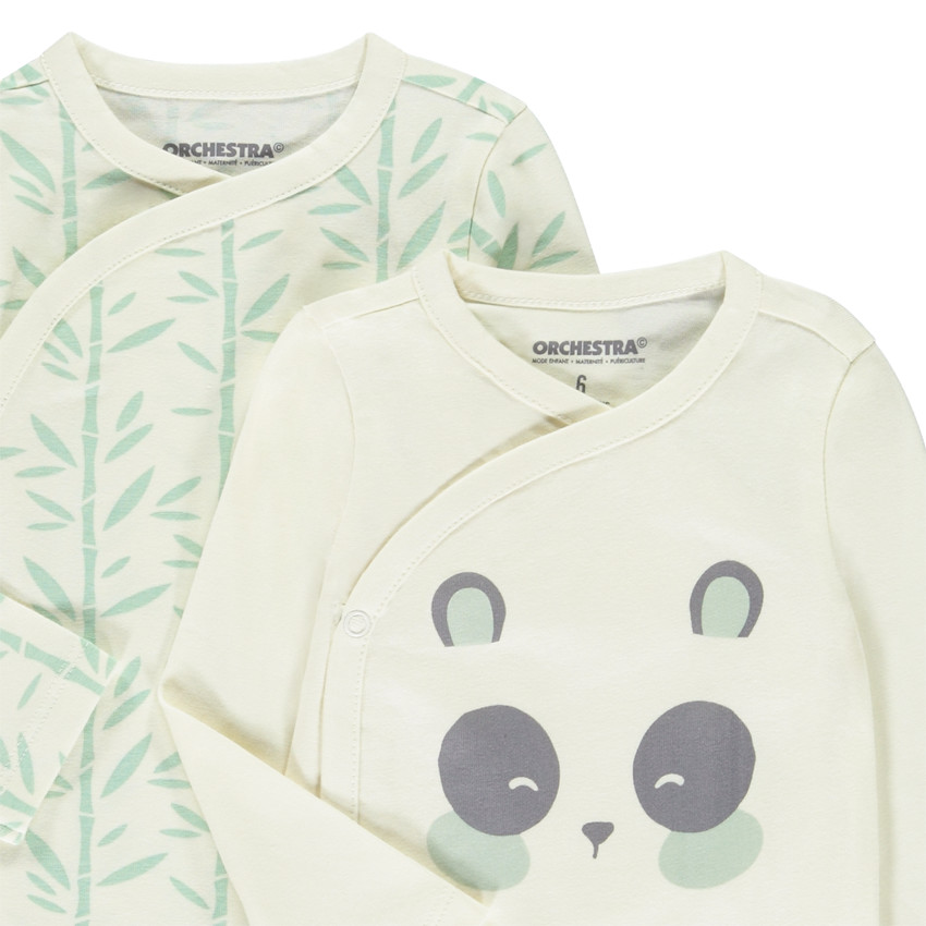 Lot de 5 bodies fantaisie pour bébé garçon avec ouvertures différentes selon l'âge 