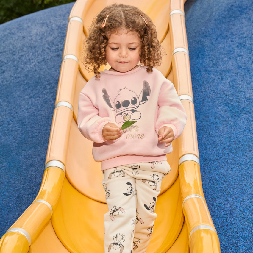 Ensemble Sweat + jogging Stitch Disney pour bébé fille  