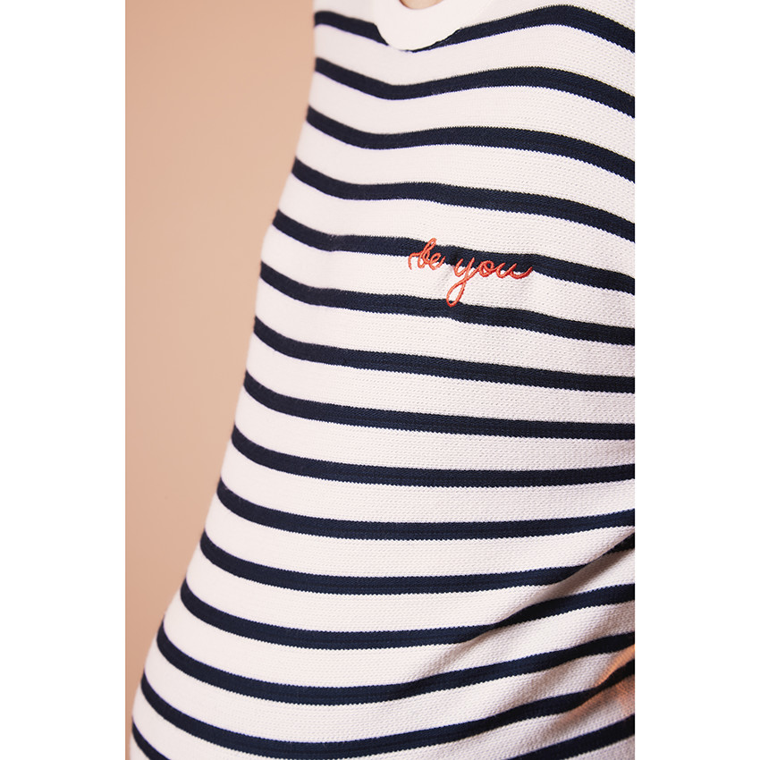 Sweat de grossesse à rayures en jersey  