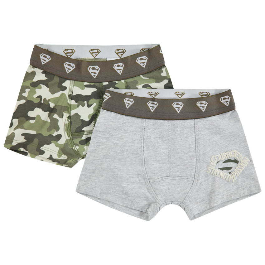 Lot de 2 boxers en coton Superman Warner pour garçon 