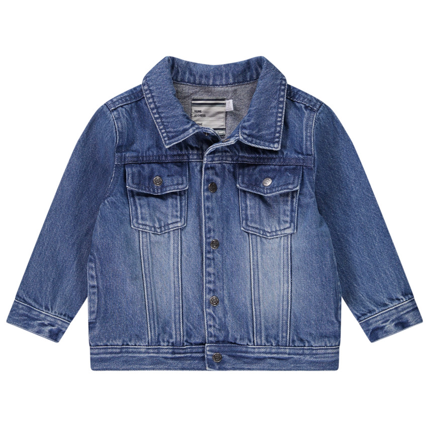Veste en jean effet délavé style worker pour bébé garçon 
