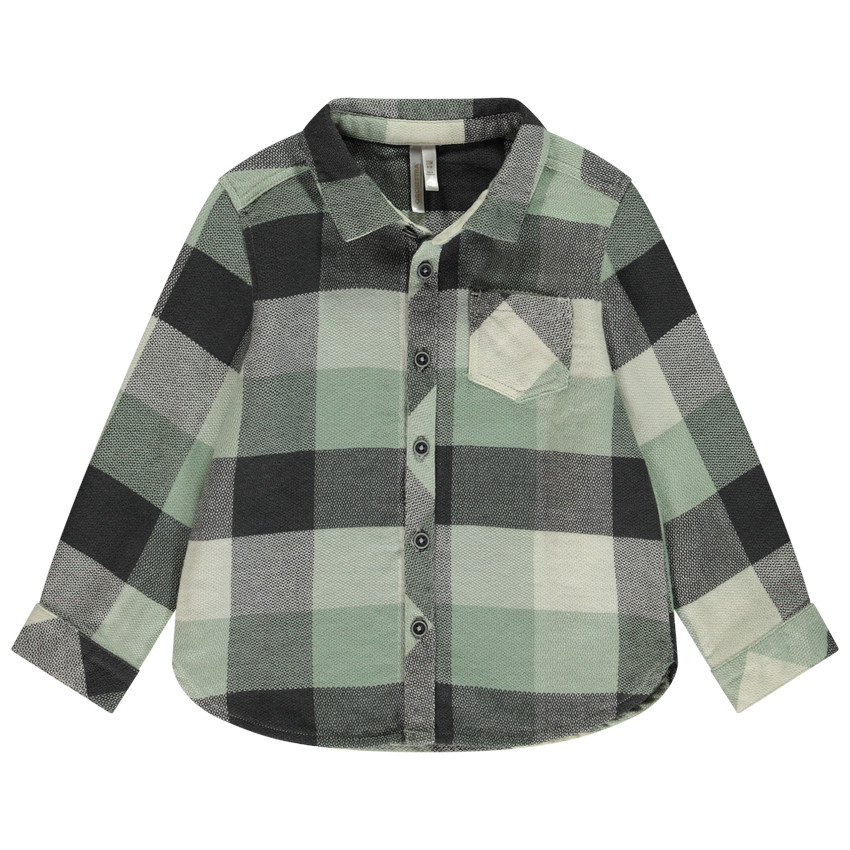 Lange mouwen geruite shirt met zak voor jongens 