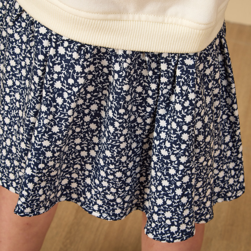 Robe manches longues en serge et molleton effet 2 en 1 pour bébé fille 