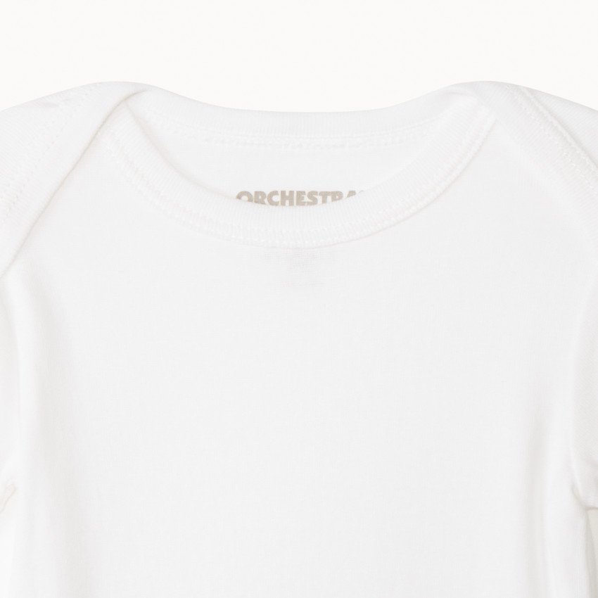 Set van 5 bodies met korte mouwen in uni voor baby