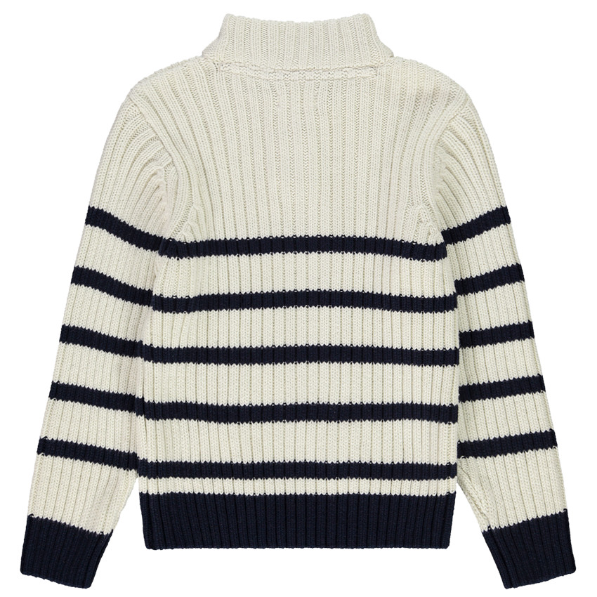 Pull côtelé à rayures pour garçon 