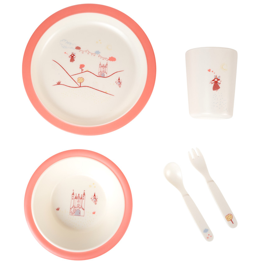 Maaltijdset 5 delen in melamine - Kleine fee 