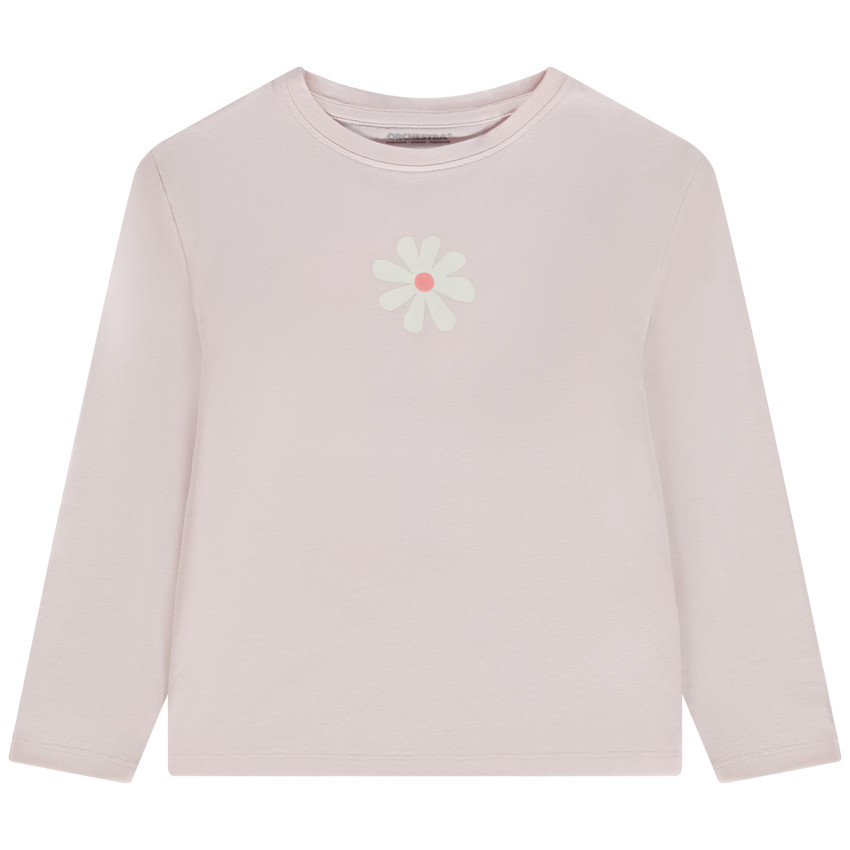 T-shirt manches longues prints face et dos pour fille 