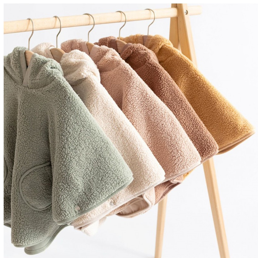 Poncho de voyage - Teddy+Pady jersey - Ficelle - 9/36 m 