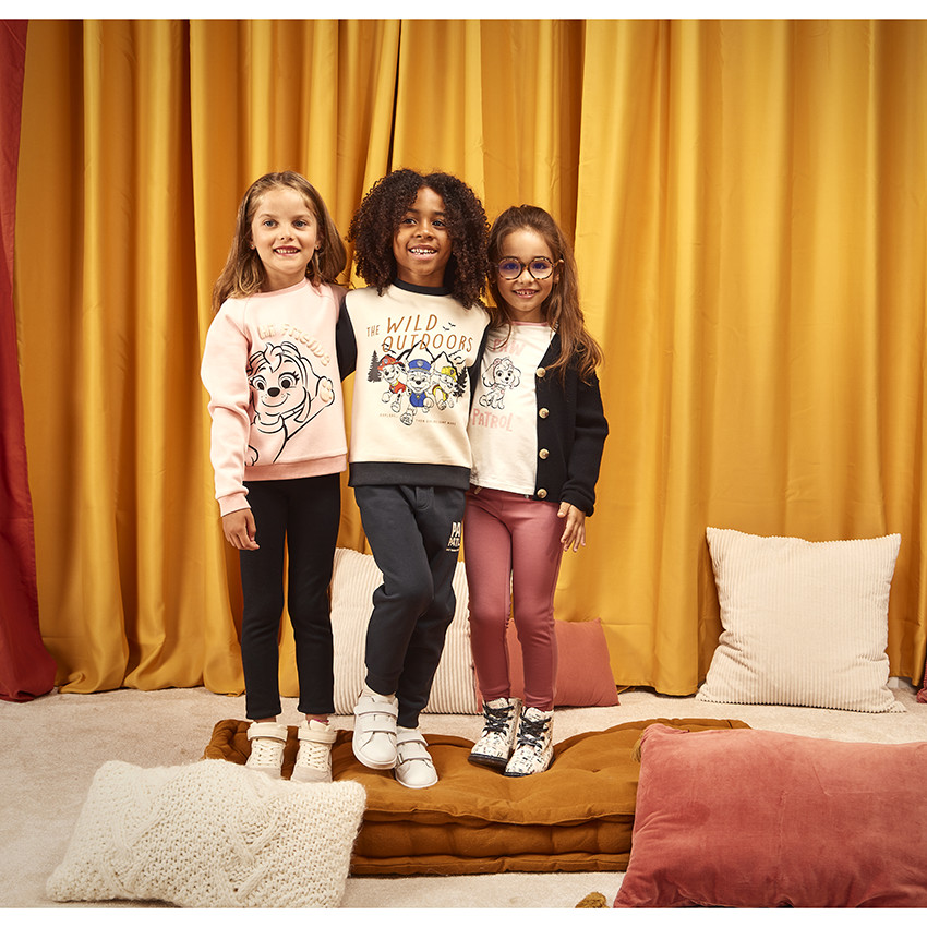 Sweat avec puff print pailleté Stella Pat'Patrouille pour fille 