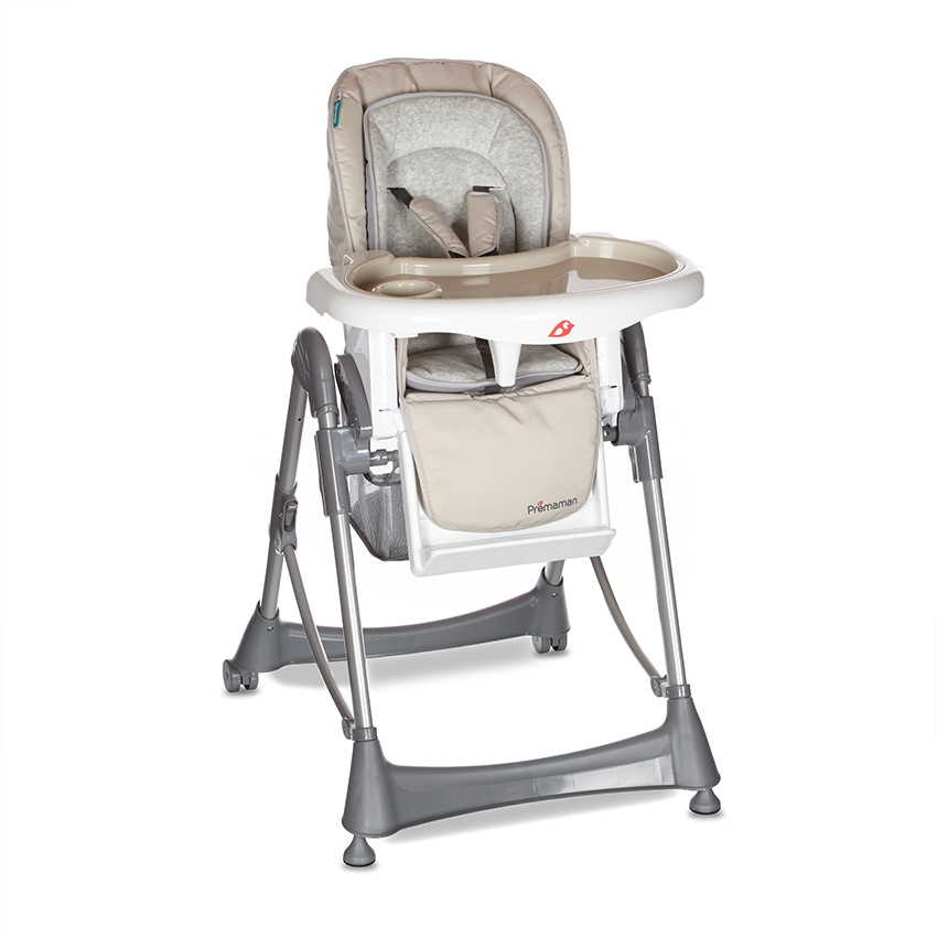 Chaise haute Luxe Métal - Beige 