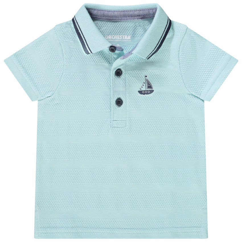 Polo manches courtes print fantaisie pour bébé garçon 