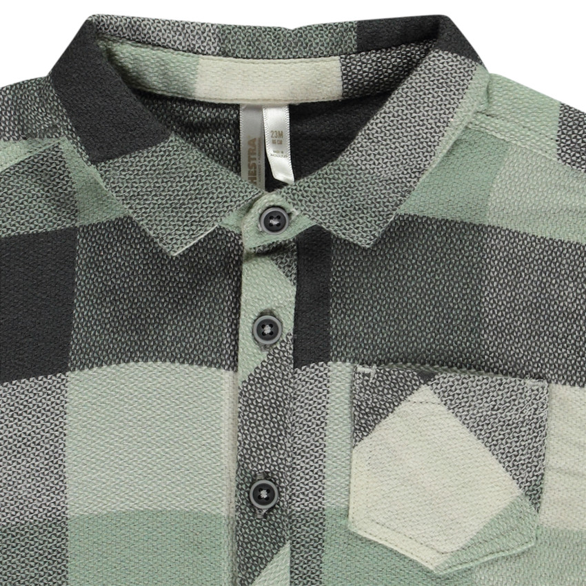 Lange mouwen geruite shirt met zak voor jongens 