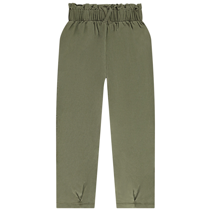 Pantalon paperpag fluide avec taille élastiquée pour fille 