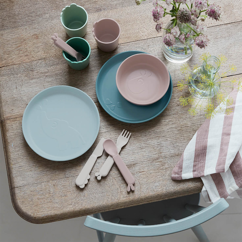 Lot de 3 couverts kiddish Deer Friends - Moutarde 