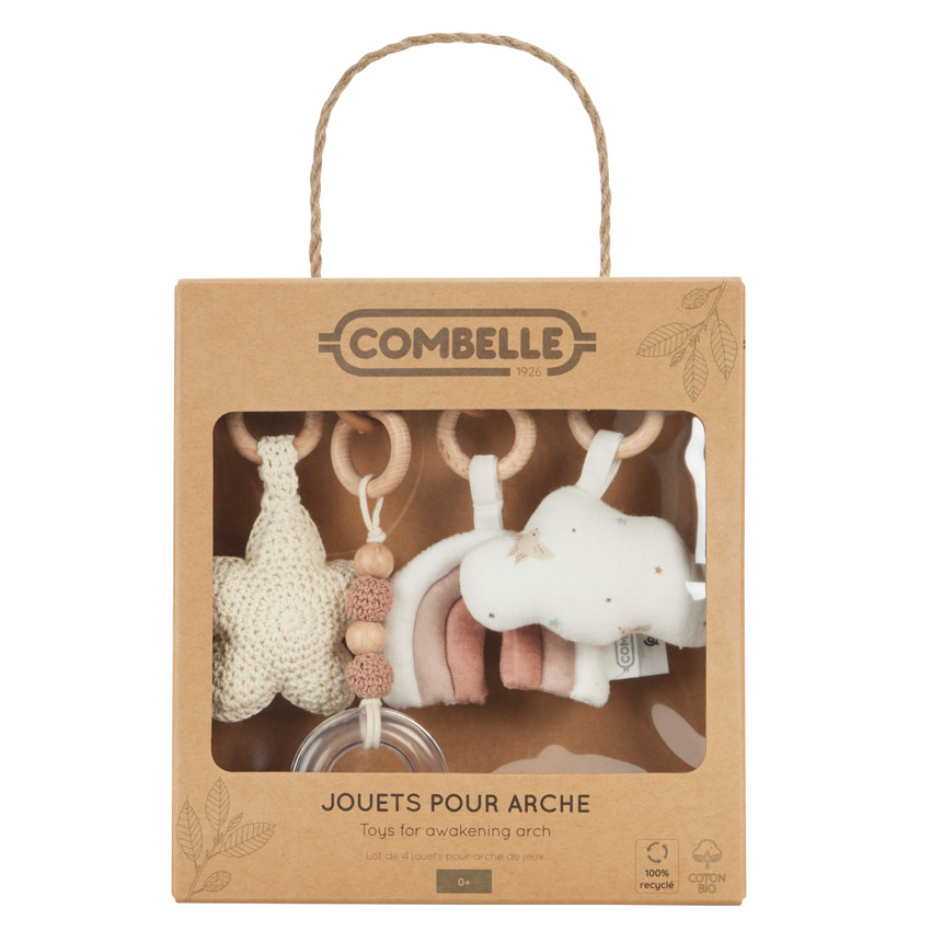 Set de 4 jouets pour arche Douce Hirondelle écru 