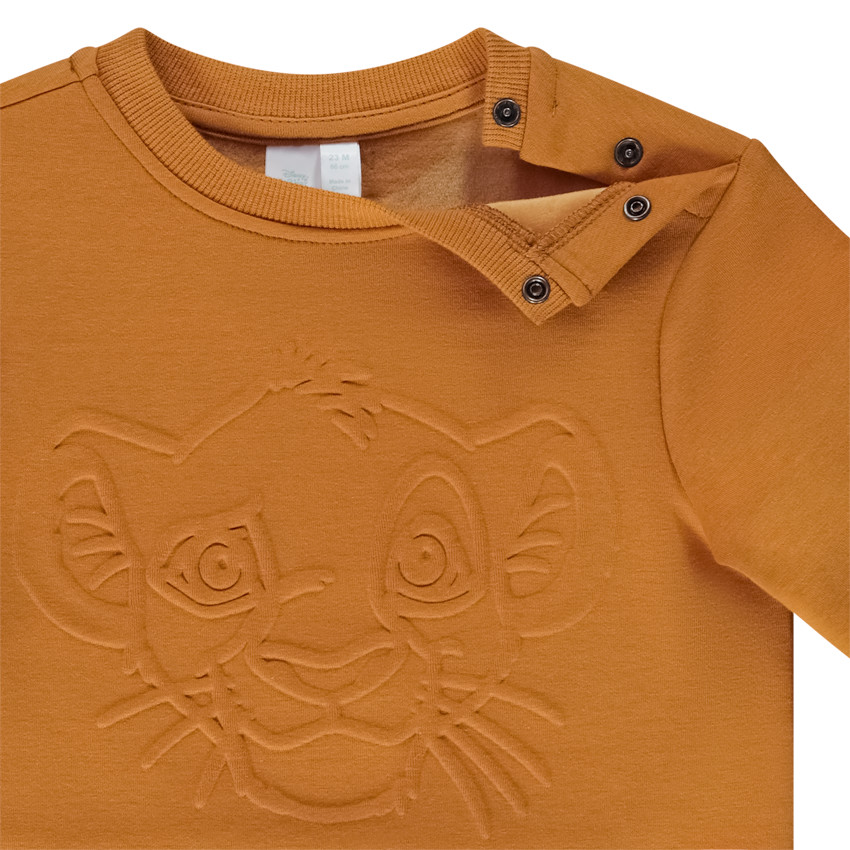 Sweatshirt met reliëfpatroon Simba Disney voor baby jongen 