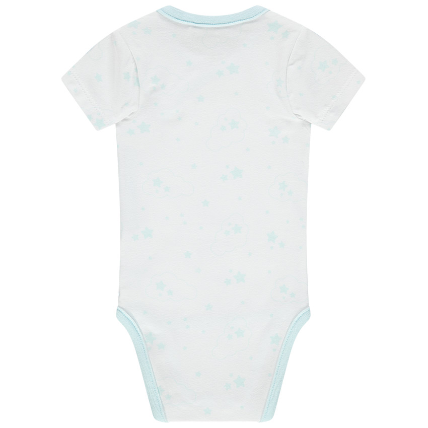 Body met korte mouwen van katoen met sterrenprint 