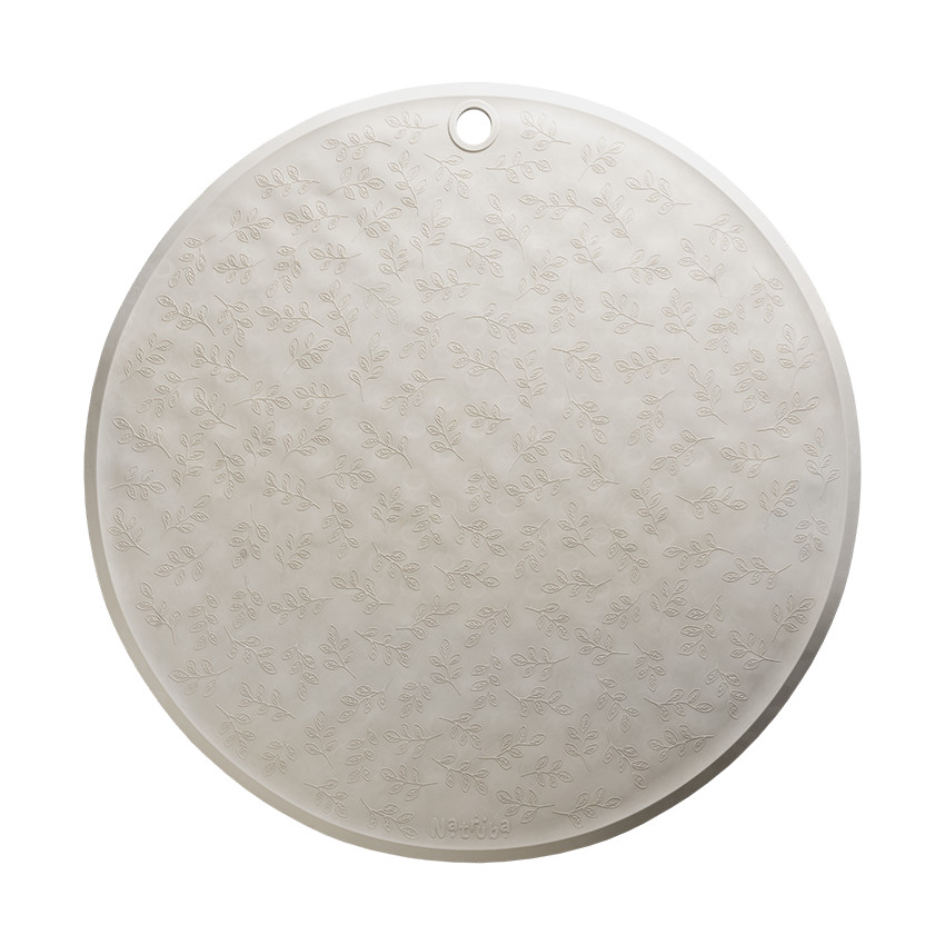 Tapis de bain en caoutchouc motif feuillage texturé gray 