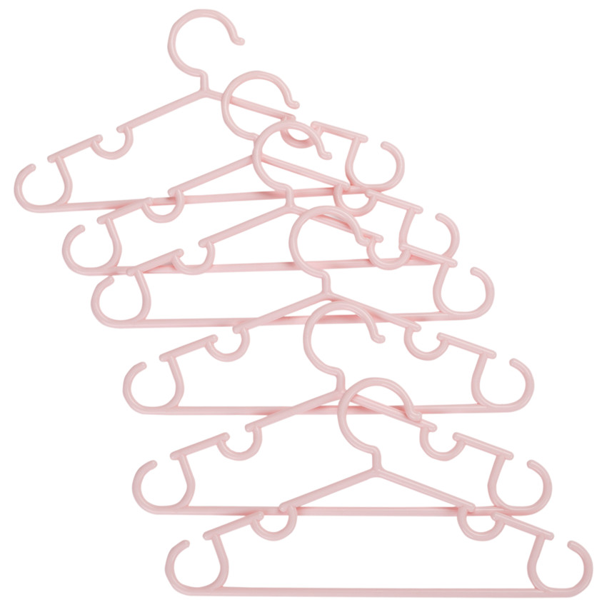 Set van 6 kleerhangers - Roze 