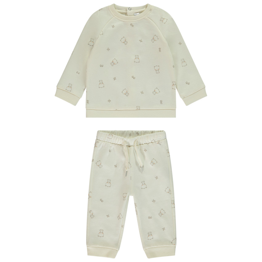 Ensemble jogging molleton imprimé oursons pour bébé 