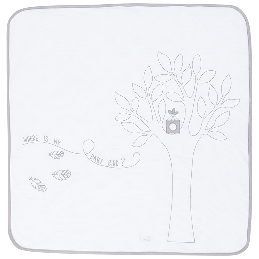 Couverture en jersey et ottoman 80x80 cm 