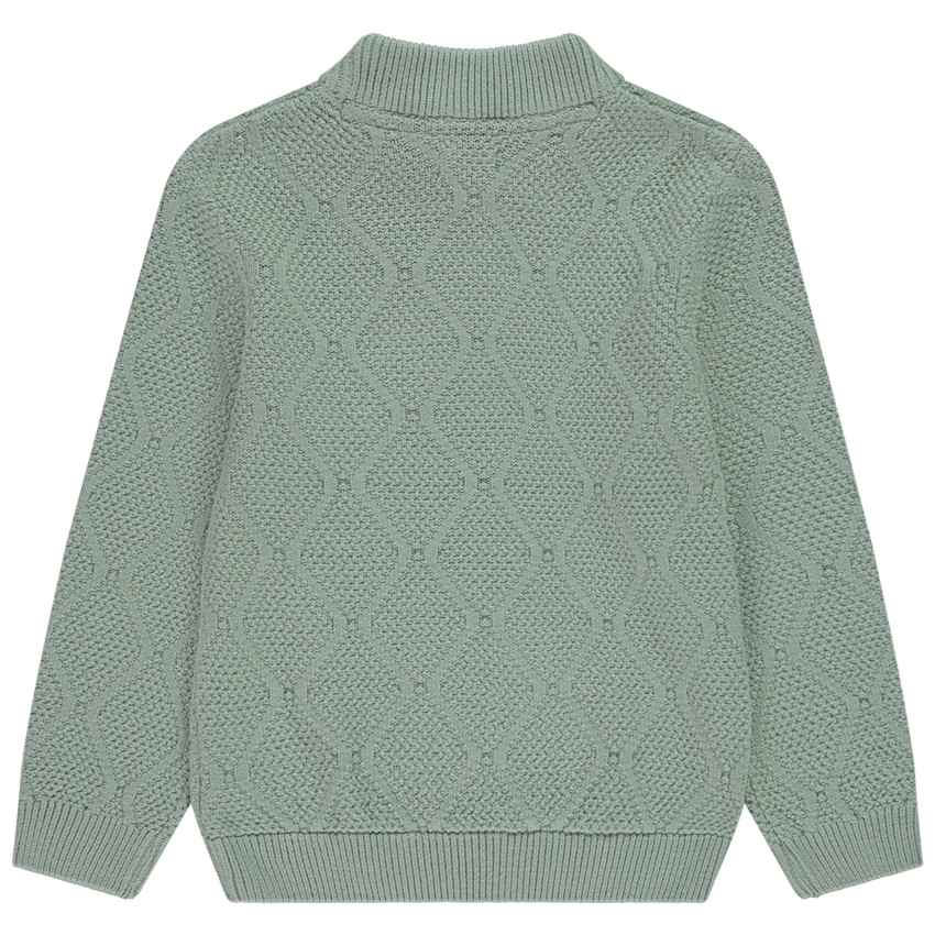 Pull en tricot fantaisie uni pour garçon 
