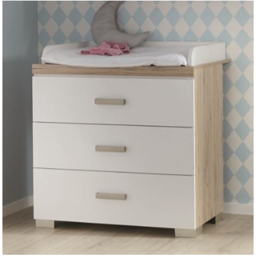 Commode Hilja 3 tiroirs + Table à langer  