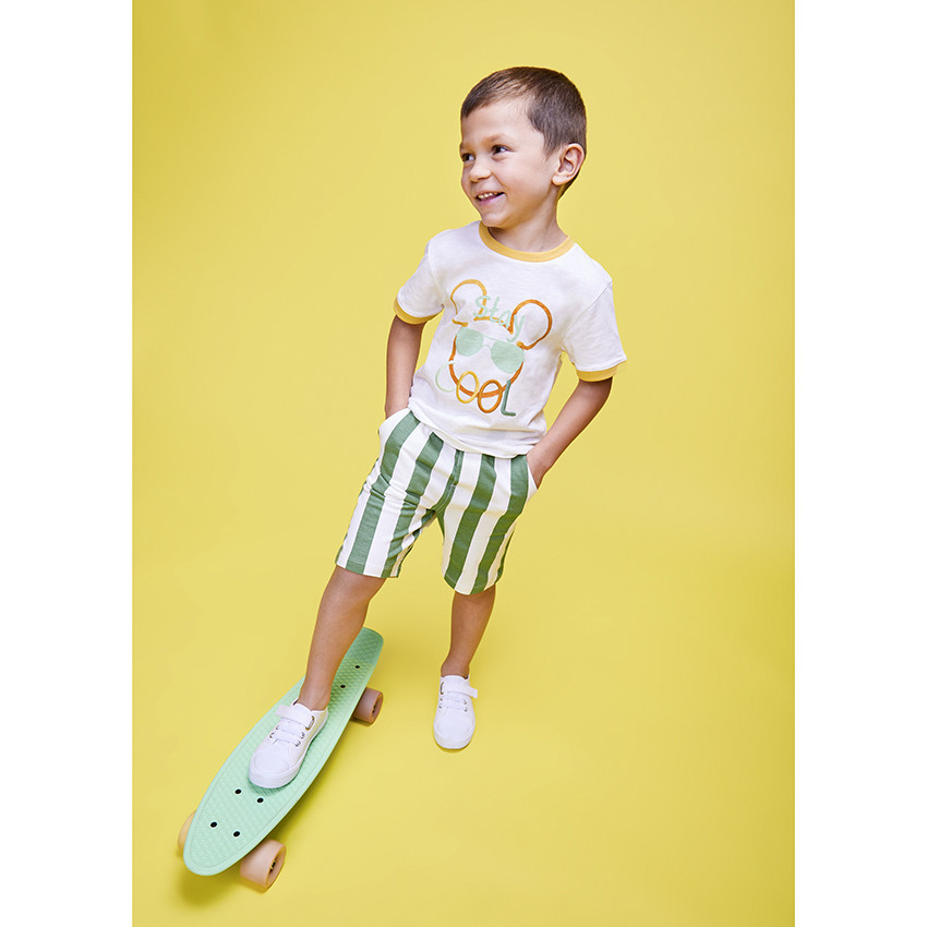 Korte mouwen Mickey Disney T-shirt met print en borduursel voor jongens 