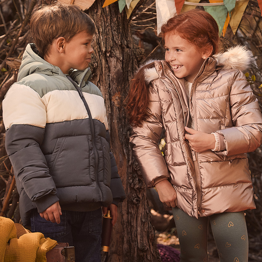 Doudoune effet colorblock avec doublure micropolaire pour garçon 