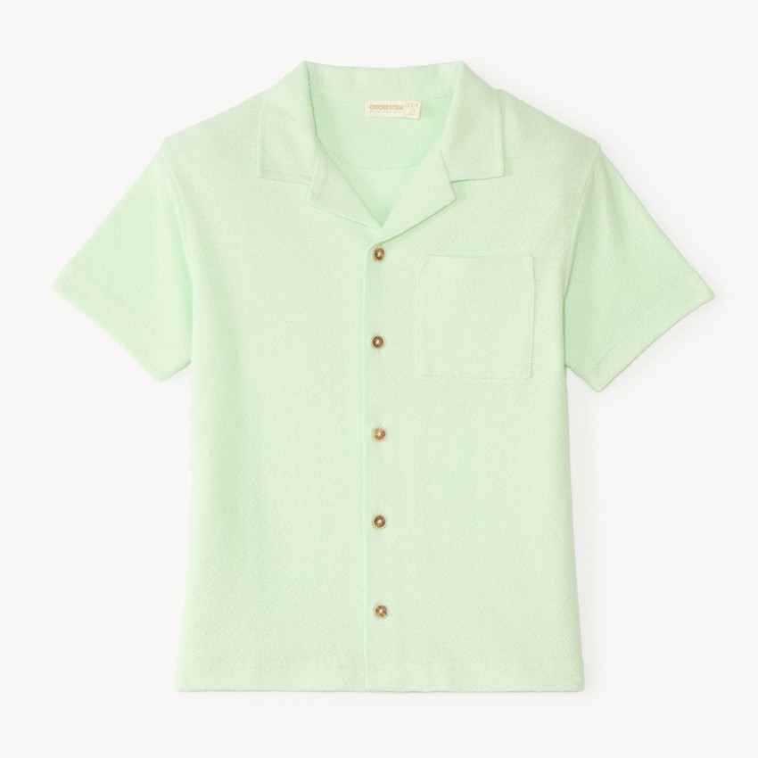 Chemise manches courtes en jersey uni garçon 