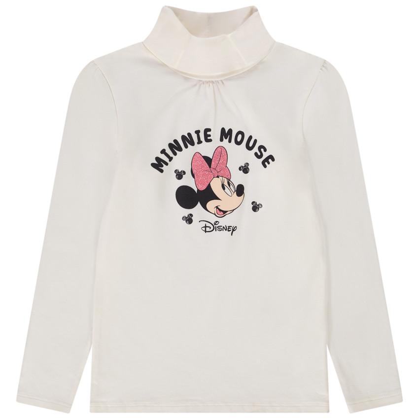 Sous-pull col roulé en jersey print Minnie Disney pour fille 