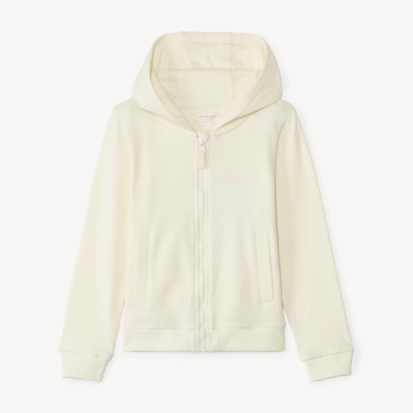 Effen fleece vest met capuchon voor meisjes 