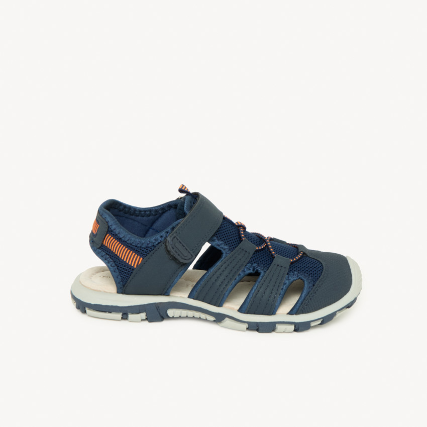 Sandales velcro avec élastiques bicolores pour garçon 