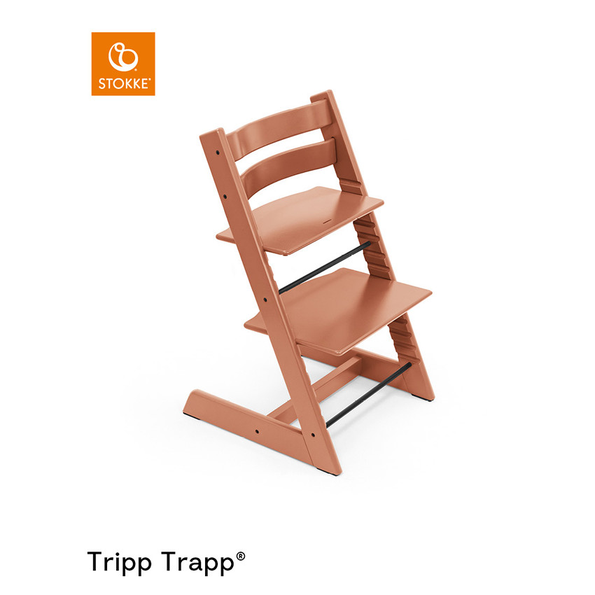 Chaise-haute évolutive Tripp Trapp hêtre terracotta 