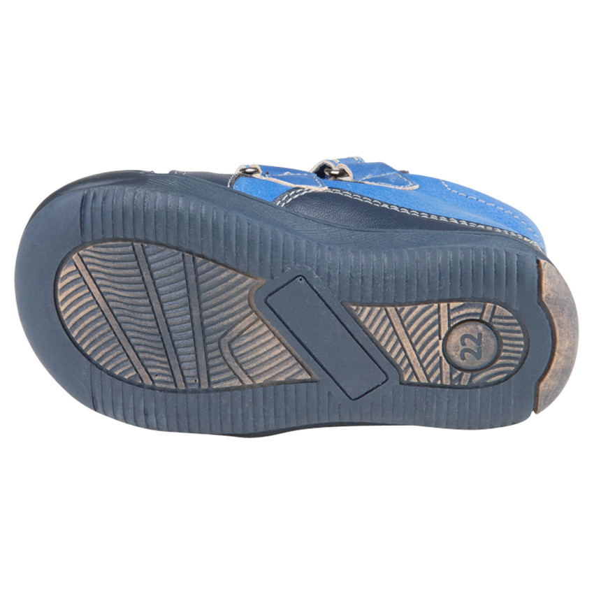 Laarsjes in ﻿imitatie leder met klittenband met inzetstuk 