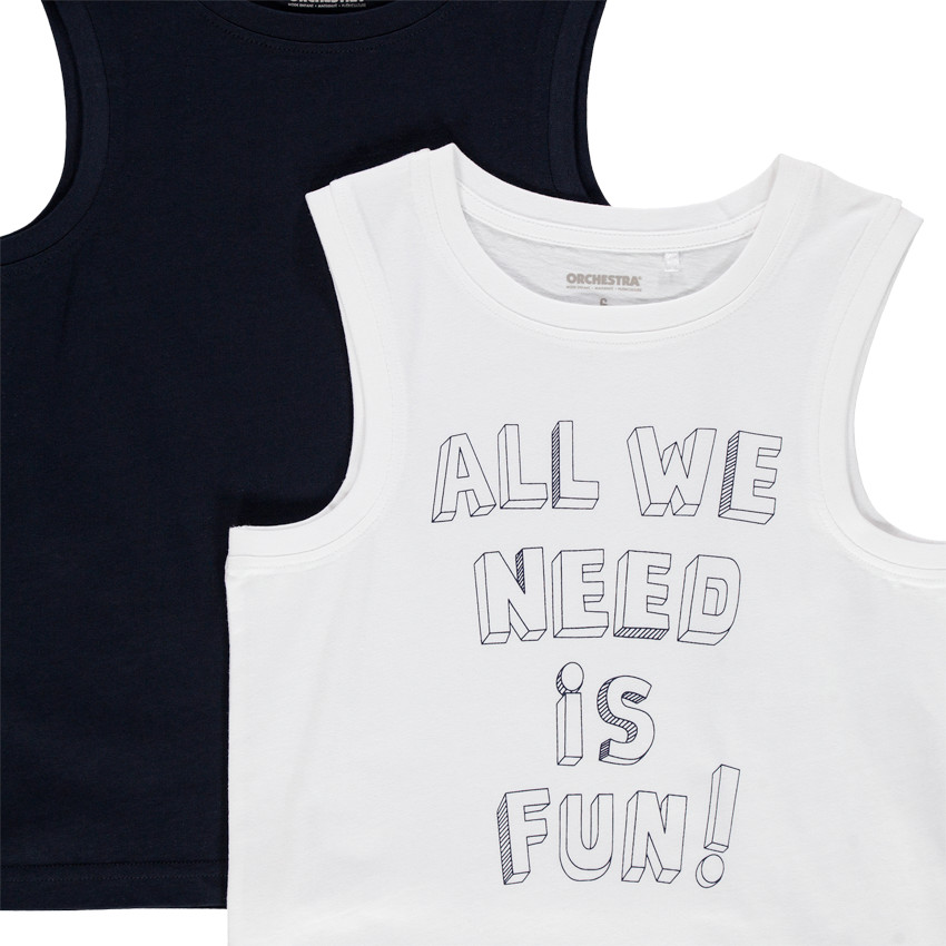 Débardeur en coton bio uni / à message printé 